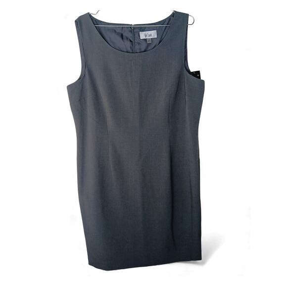Le Suit Charcoal Sleeveless Sheath Dress Size 18 New with Tags - Picture 3 of 16